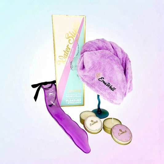ErosWell sexy bath kit with waterslyde happy sock and massage candles
