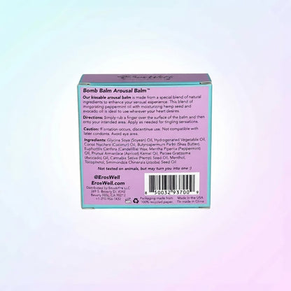 ErosWell Bomb Balm arousal balm ingredients label