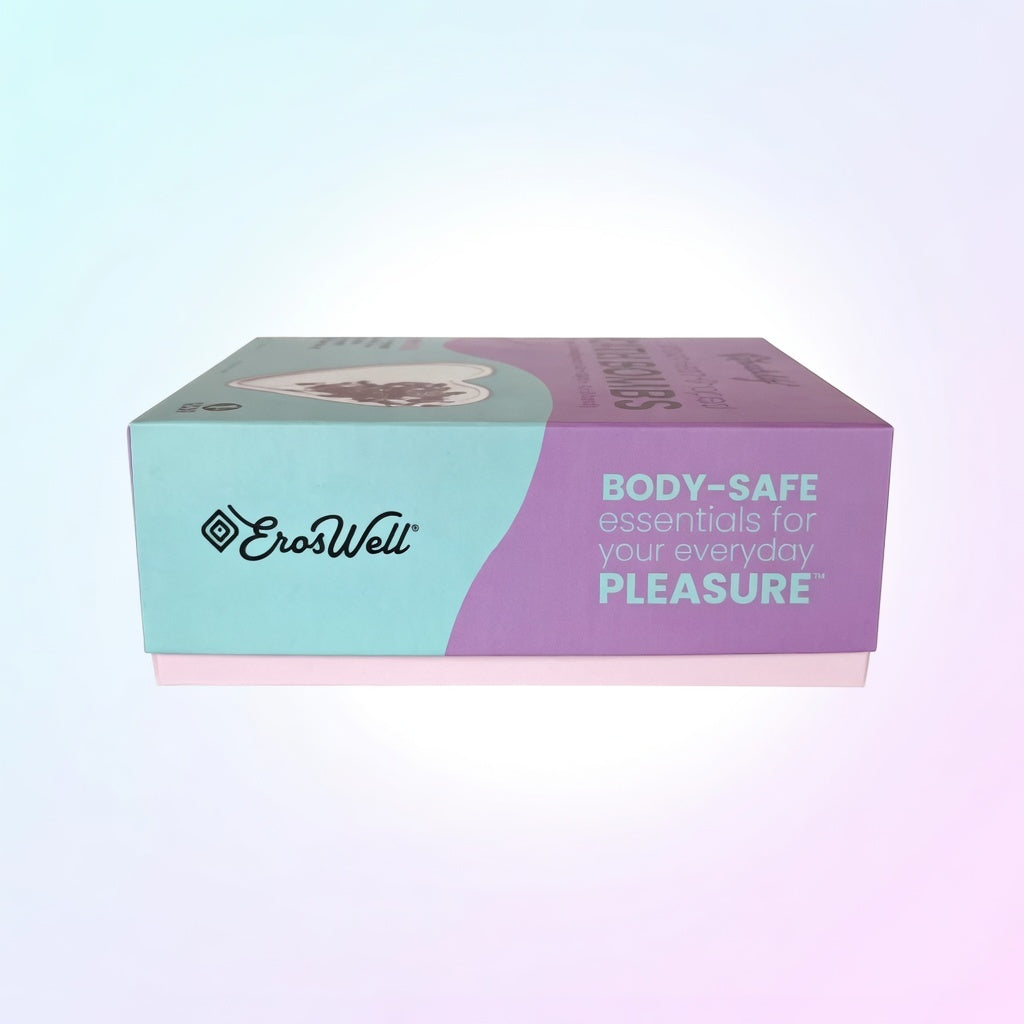 ErosWell heart shaped bath bombs packaging front
