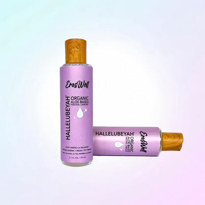 ErosWell HALLELUBEYAH organic aloe lubricant bottles