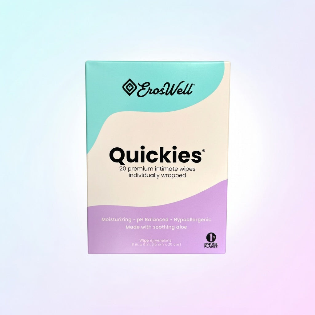 ErosWell Quickies intimate wipes 20 pack pH balanced aloe wipes