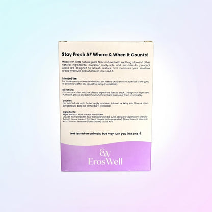 ErosWell Quickies intimate wipes ingredients label
