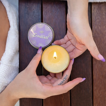 ErosWell ThreePlay massage candle jar product