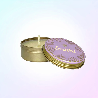 ErosWell ThreePlay massage candle packaging design