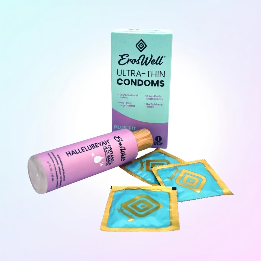 ErosWell ultra thin condoms with organic aloe personal lubricant