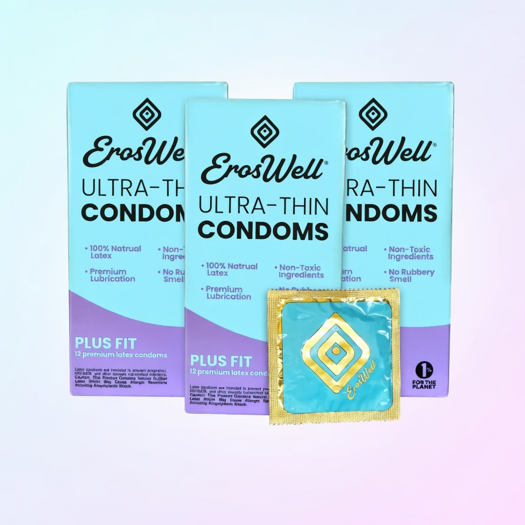 ErosWell ultra thin condoms packaging made from natural latex