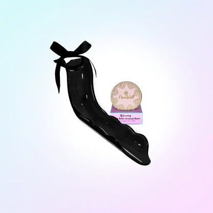 ErosWell WaterSlyde self exploration tool black color with Bomb Balm arousal balm