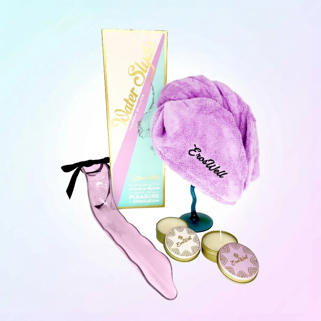 ErosWell WaterSlyde self exploration mirror with massage candles