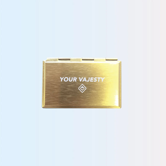 ErosWell Your Vajesty compact mirror – gold body positive pocket mirror